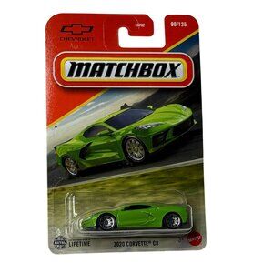 Matchbox 2020 Corvette C8 Lime Green Diecast Car New on Card